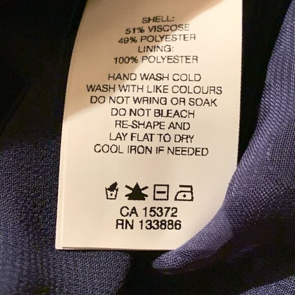 Joe Fresh Navy Burnout Blouse - Picture 5 of 5